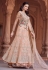 peach net ankle length anarkali suit 1629