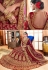 maroon velvet bridal lehenga choli 3001