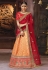 orange silk a line lehenga choli 1004