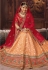 orange silk a line lehenga choli 1004