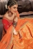 orange silk circular lehenga choli 1008