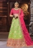 green silk a line lehenga choli 1002