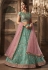 sea green net a line lehenga choli 10003A