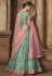 sea green net a line lehenga choli 10003A