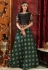 green jacquard lehenga and black peplum 1045