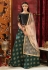 green jacquard lehenga and black peplum 1045