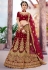 maroon velvet circular lehenga choli 4001