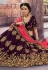 purple satin embroidered lehenga choli 4002