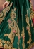 green satin embroidered lehenga choli 4004