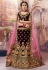 purple velvet circular lehenga choli 4008