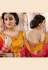 yellow satin circular lehenga choli 4003