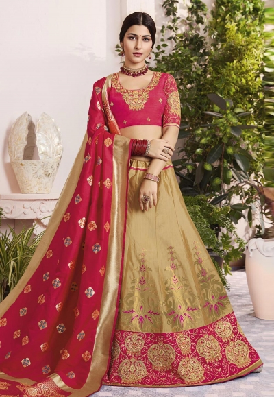 golden silk a line lehenga choli 9201