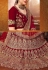 maroon velvet a line lehenga choli 1069