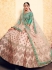 peach satin circular lehenga choli 1603