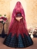 navy blue satin circular lehenga choli 1605