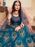 aqua satin lehenga choli 1620