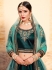 green satin circular lehenga choli 1621