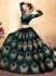 green satin circular lehenga choli 1621