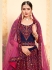 navy blue satin lehenga choli 1607