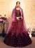 purple satin circular lehenga choli 1608