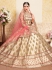 cream satin lehenga choli 1609