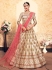 cream satin lehenga choli 1609