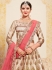 cream satin lehenga choli 1609