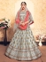 gray satin circular lehenga choli 1611