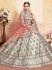 gray satin circular lehenga choli 1611