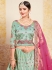 sea green satin lehenga choli 1616