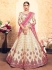 cream satin lehenga choli 1617