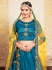 aqua satin lehenga choli 1623