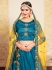 aqua satin lehenga choli 1623