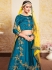 aqua satin lehenga choli 1623