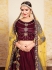 maroon satin lehenga choli 1625