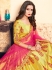 yellow satin lehenga choli 1629