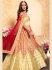 cream satin circular lehenga choli 1606