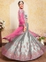 gray satin lehenga choli 1614