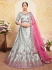 gray satin lehenga choli 1614