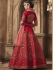 red heavy work un stitched lehenga choli 10001