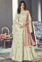 light green art silk long designer anarkali suit 704