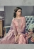 peach art silk embroidered floor length designer anarkali suit 703