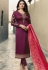 prachi desai mauve satin georgette straight cut suit with banarasi dupatta 9876
