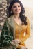prachi desai yellow satin georgette straight cut suit with banarasi dupatta 9872