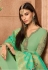 green shade georgette embroidered straight churidar suit 12086
