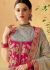 Grey and pink brocade silk Indian wedding lehenga choli 7806