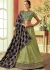 Green weaved silk Indian wedding lehenga choli 7807