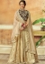 Cream Net silk Indian wedding lehenga choli 7809