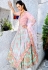 pink blue satin embroidered a line lehenga choli 9998