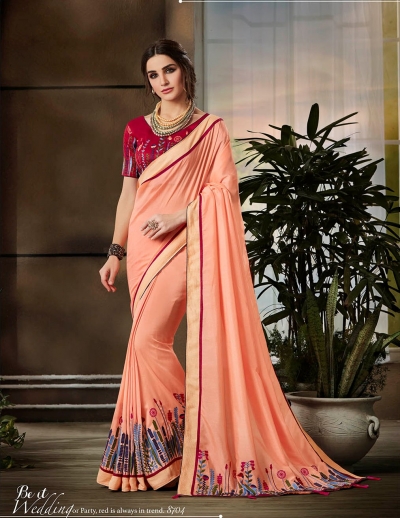 Party wear indian wedding designer saree 8704